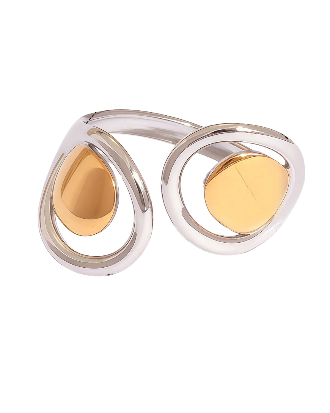 Anillo con círculos bicolor