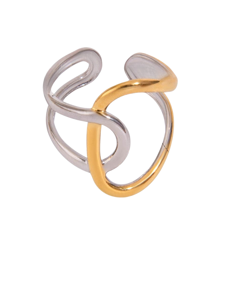 Anillo bicolor delgado