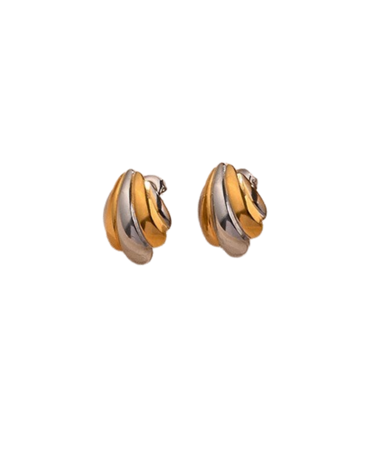 Aretes triple bicolor