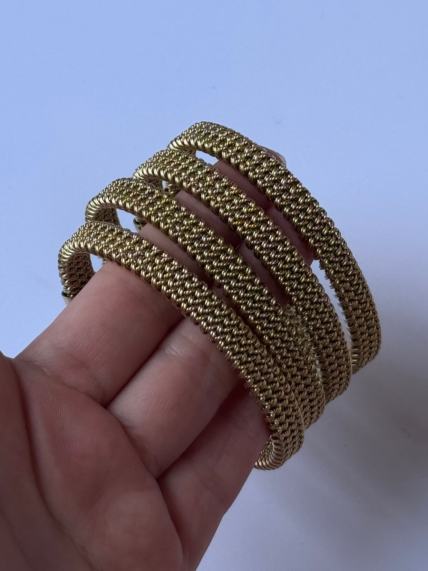 Pulsera trenza dorado
