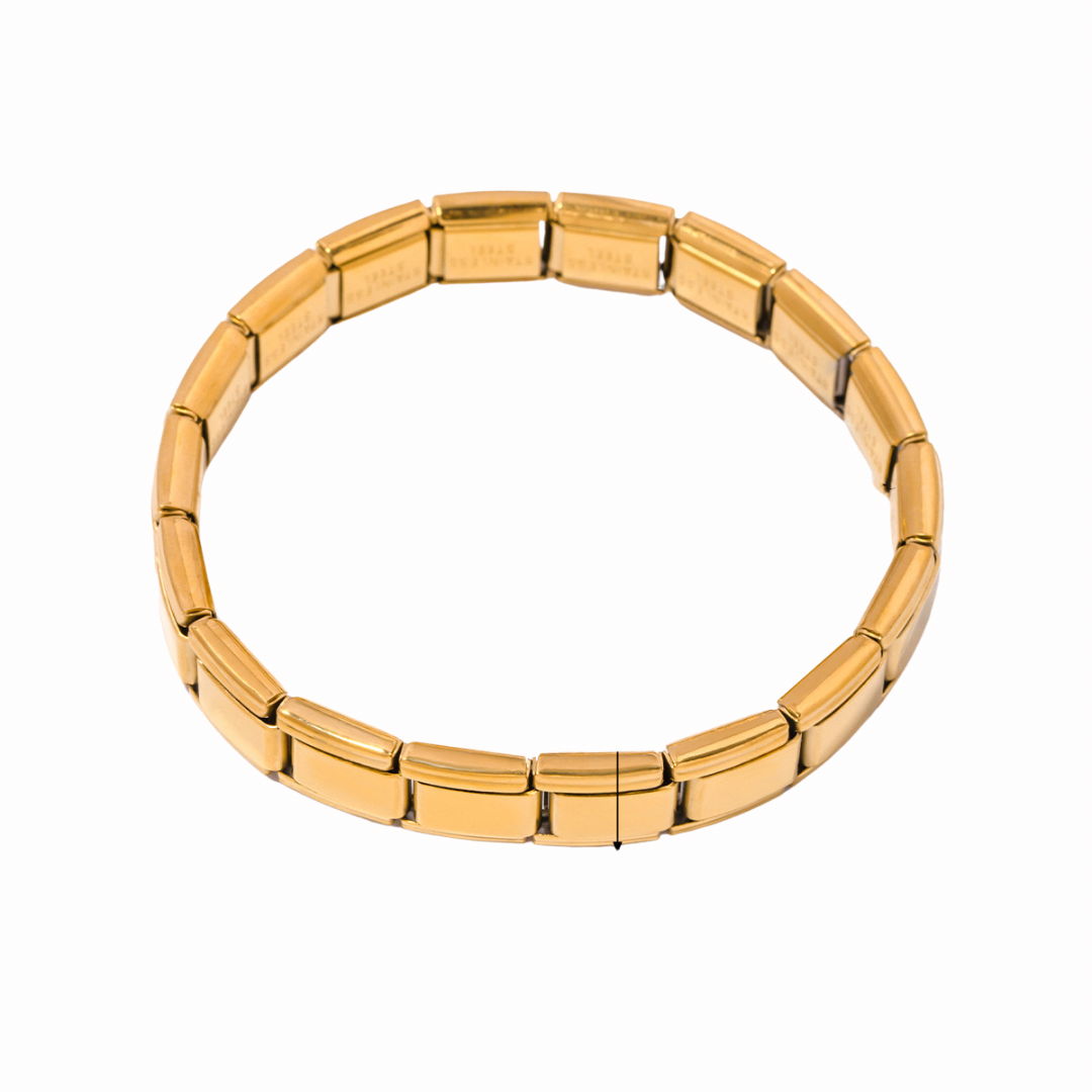 Pulsera tipo italiana dorada
