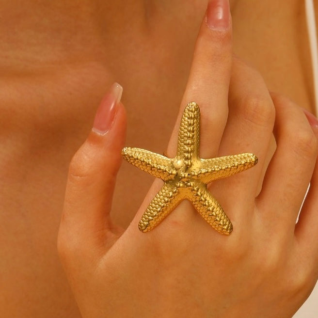 Anillo súper chunky estrella