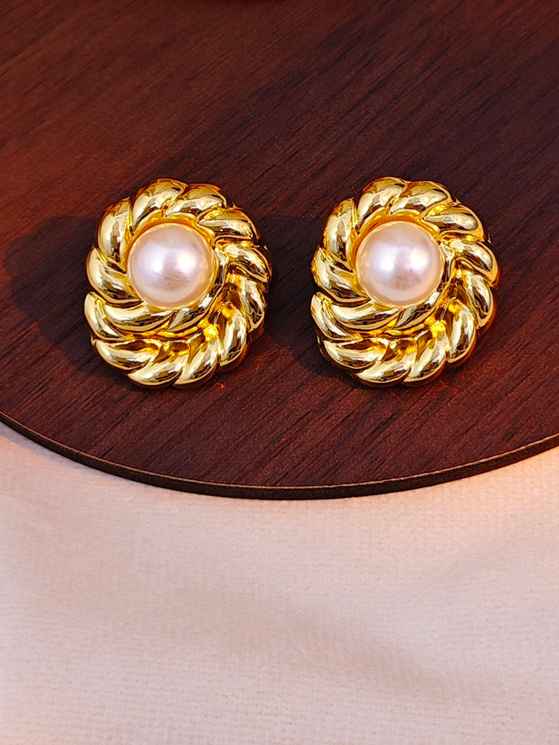 Aretes medianos espiral y perla