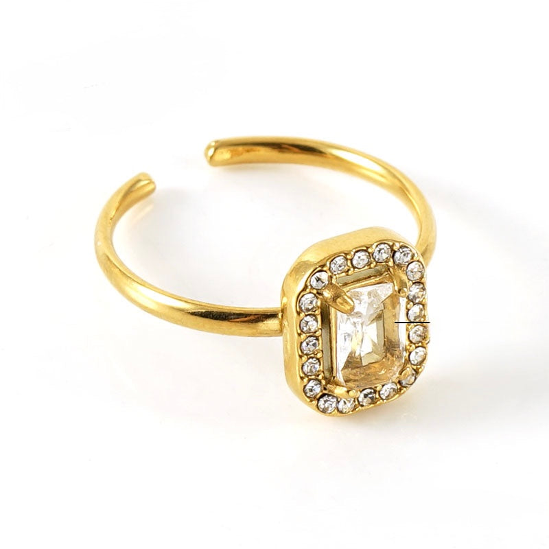 Anillo zirconia cuadrado