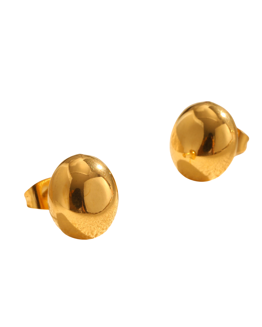Aretes pequeños círculo dorado