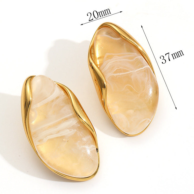 Aretes chunky crema