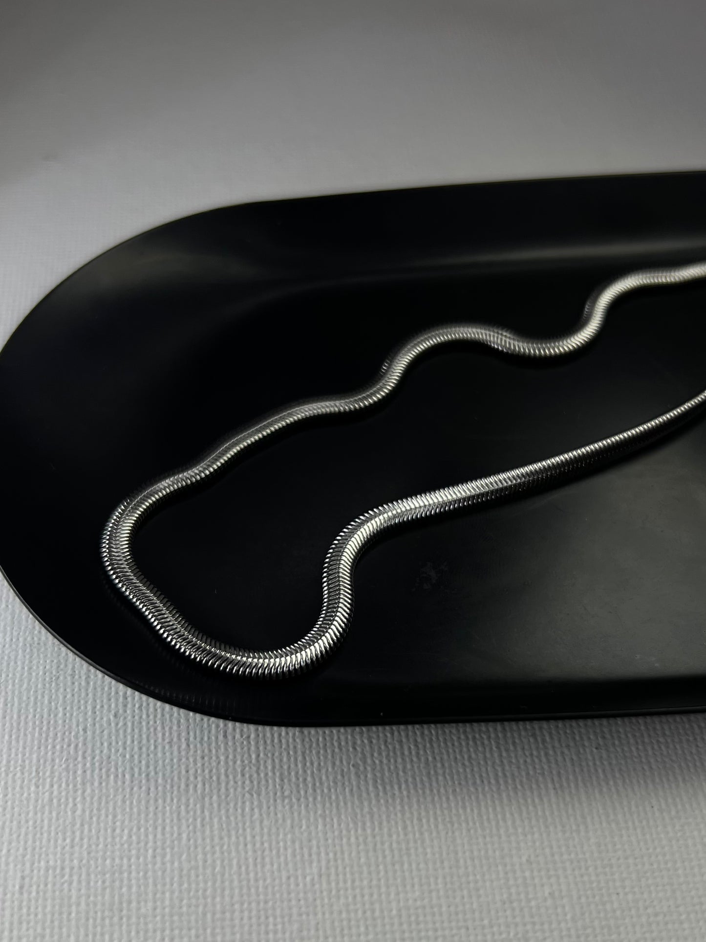 Cadena lisa plata hombre