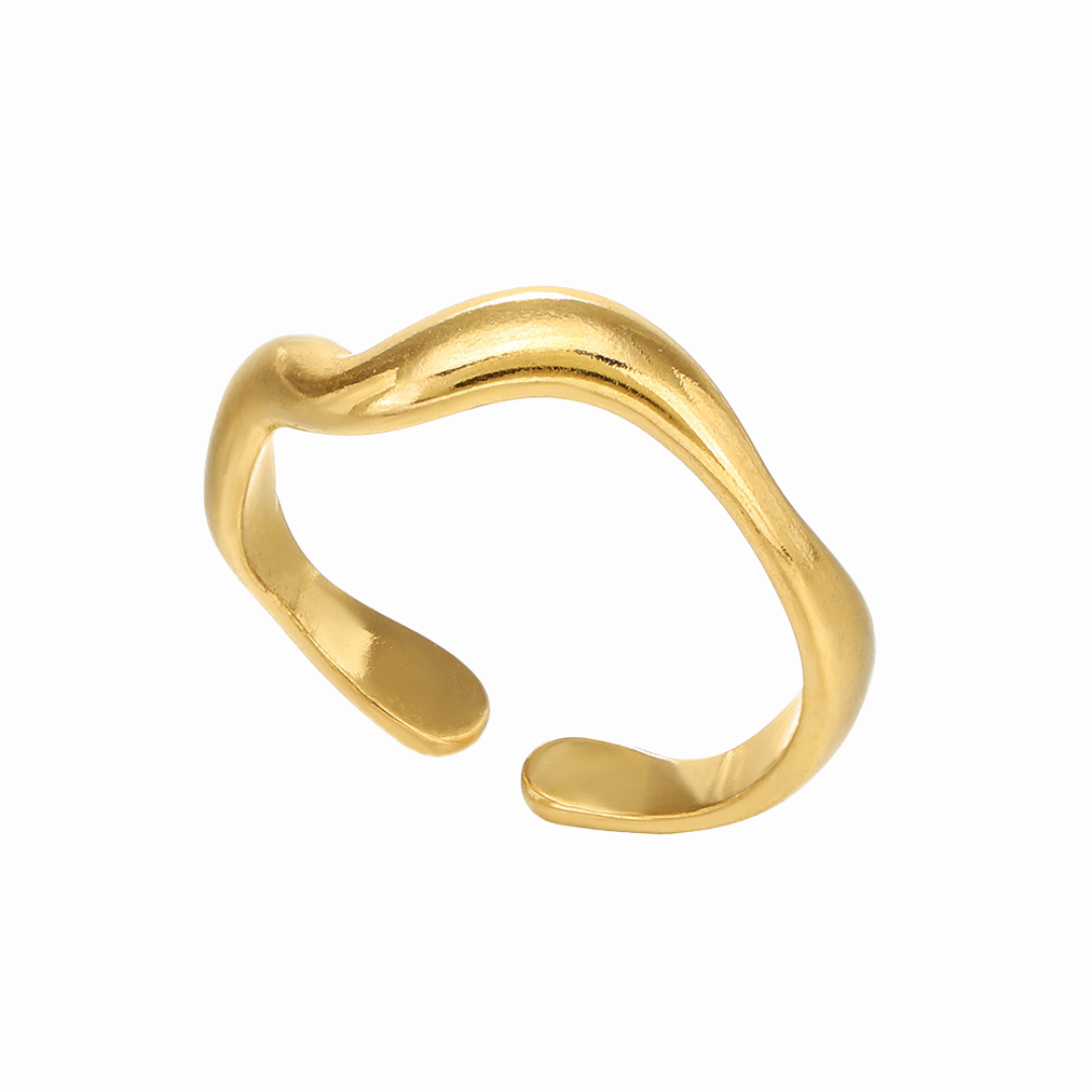 Anillo delgado irregular dorado