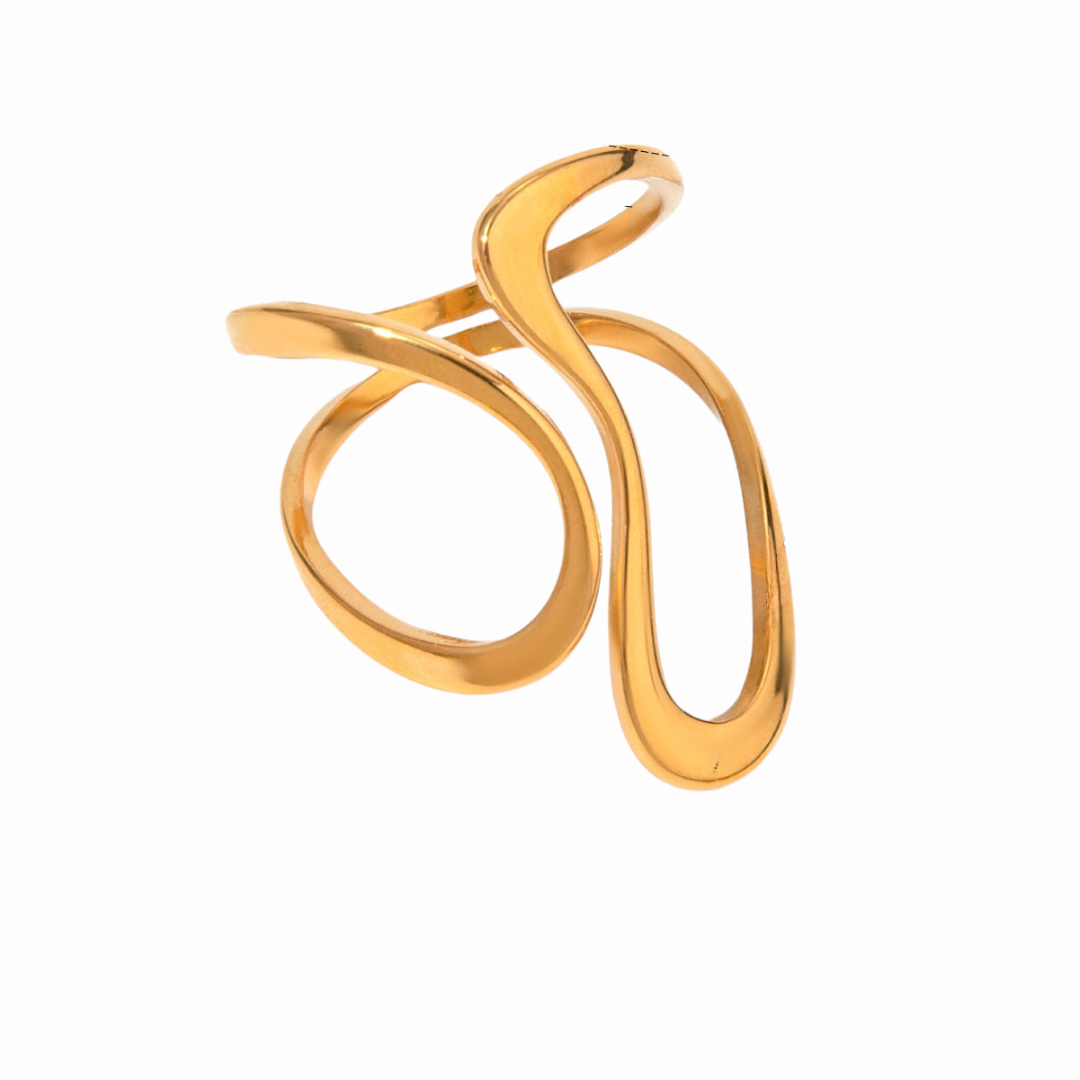 Anillo super irregular dorado