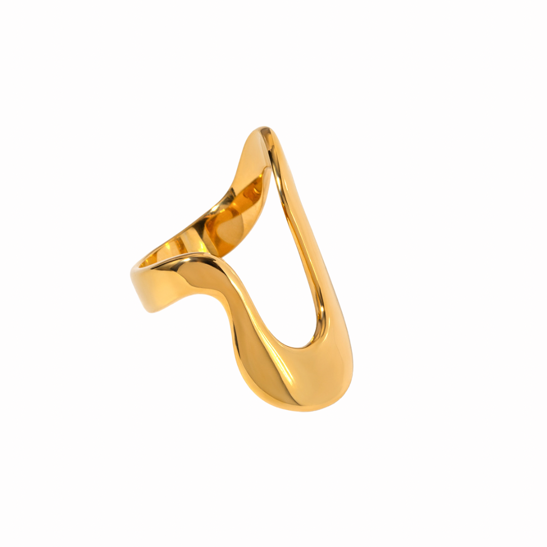 Anillo super irregular dorado