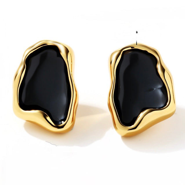 Aretes grandes negro
