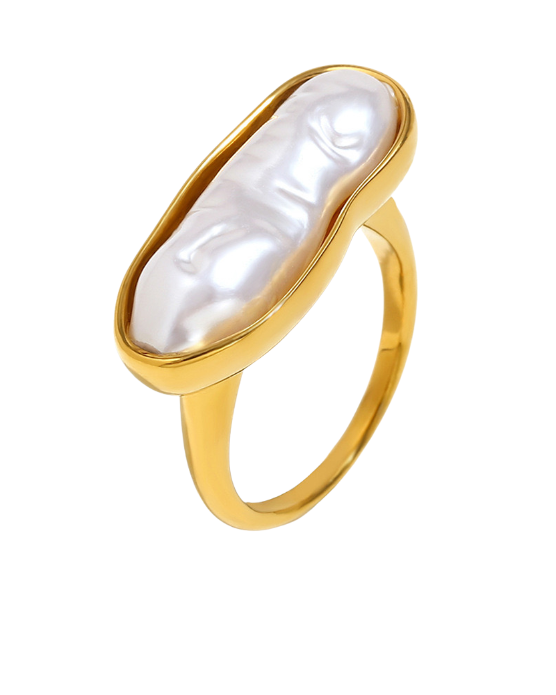 Anillo perla horizontal