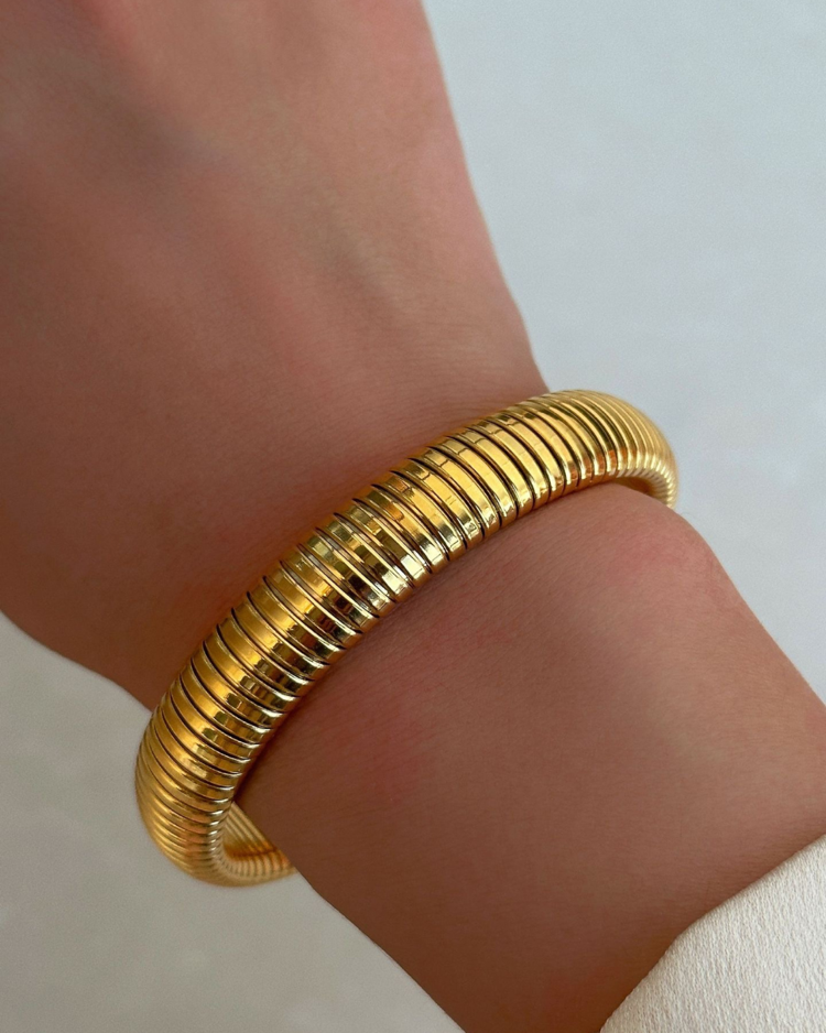 Pulsera chunky plateada