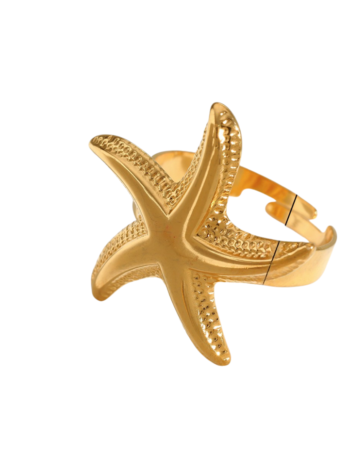 Anillo estrella dorado