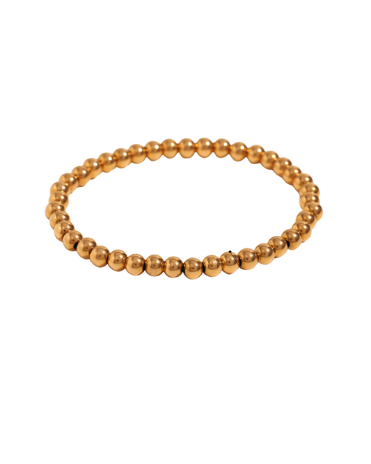 Pulsera bolitas dorada