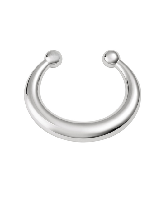 Pulsera chunky plateada con bolitas