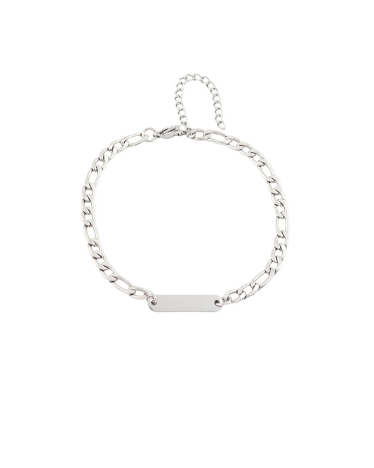 Pulsera tipo esclava plateado