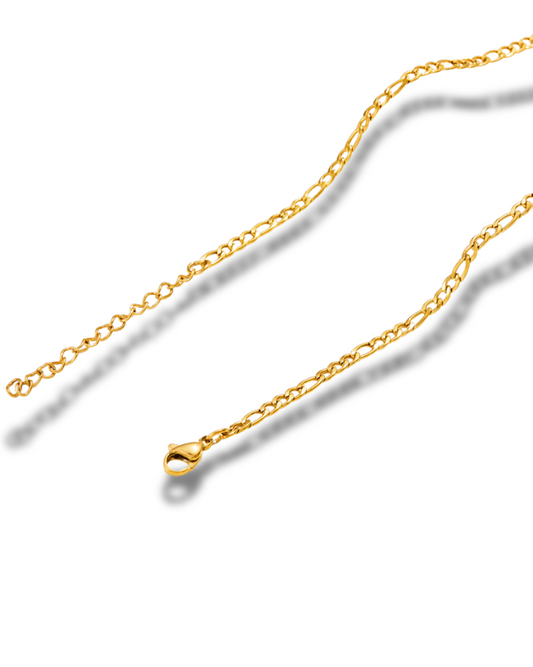 Cadena tipo figaro dorado