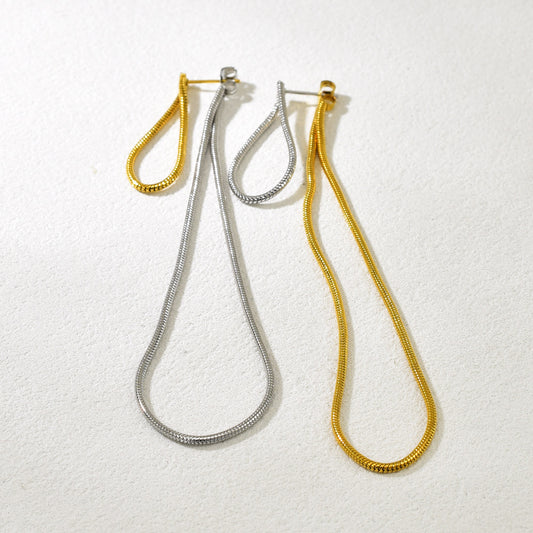 Aretes largos bicolor