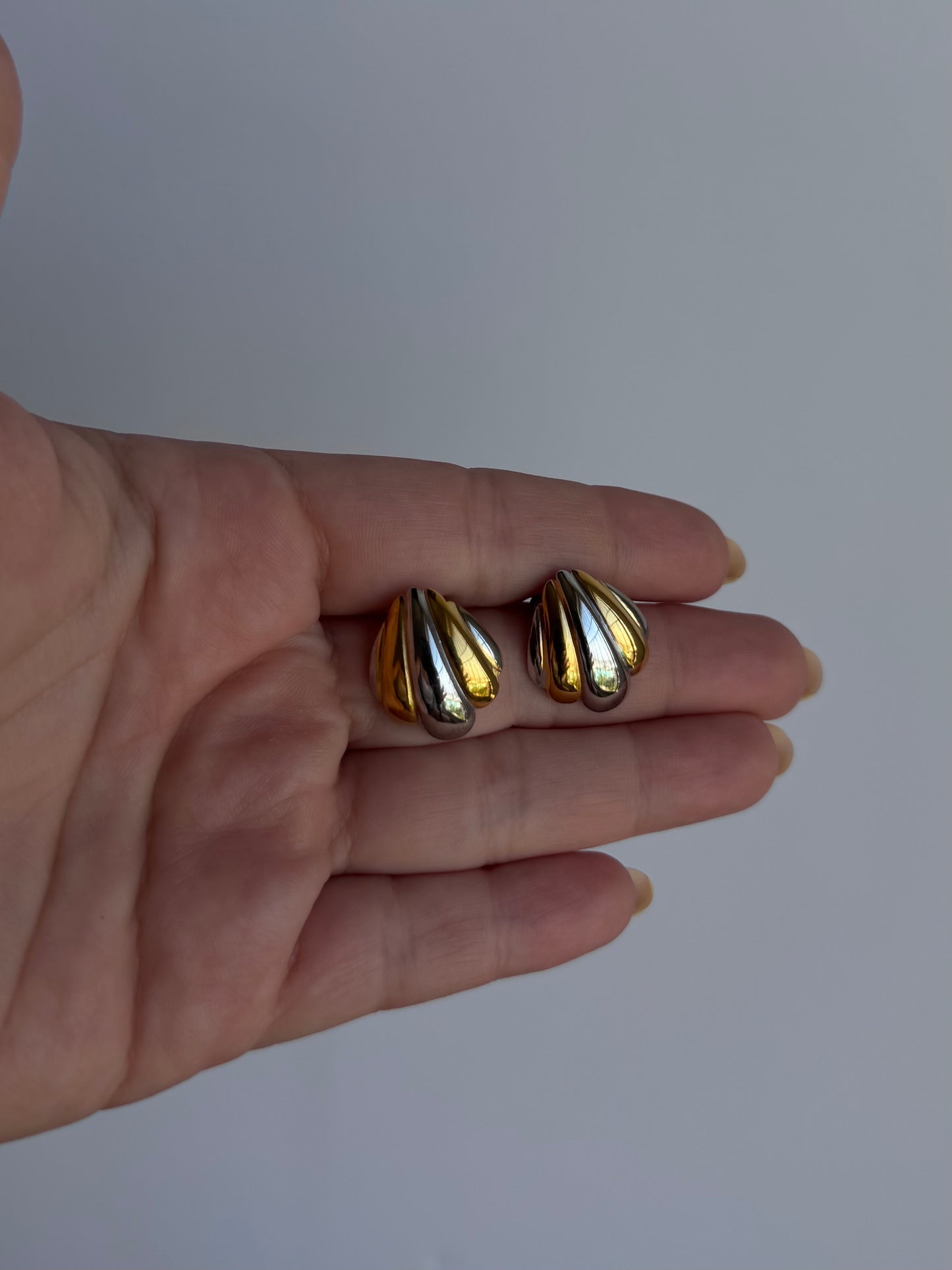 Aretes triple bicolor