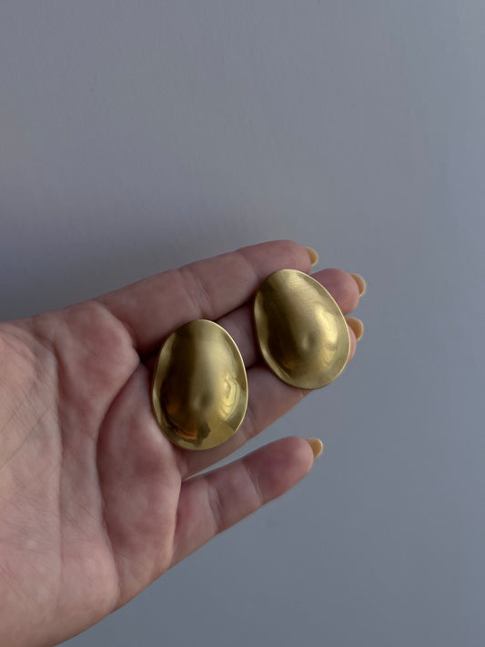 Aretes circulo liso dorado