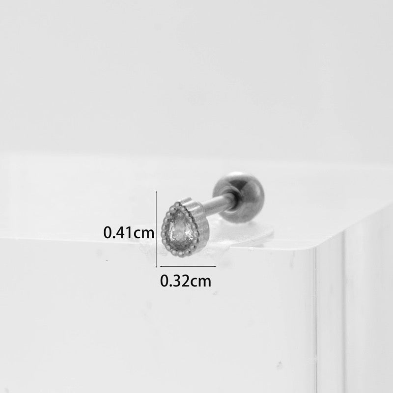 broquel gota plateado diamantes