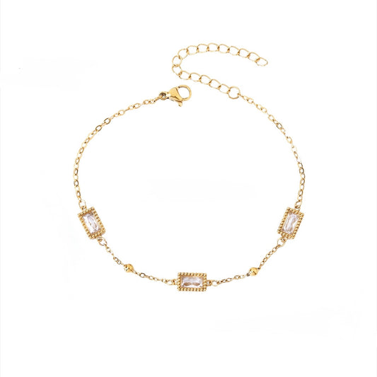 Pulsera con piedras cuadrada