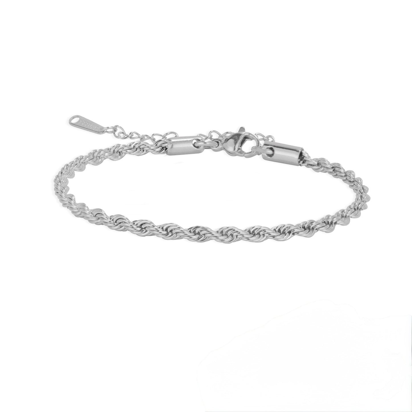 Pulsera torzal plateado