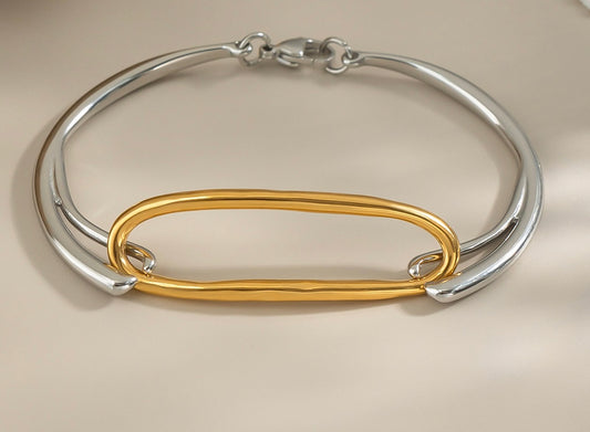 Pulsera estilo moderno bicolor