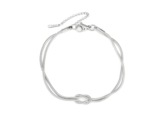 Pulsera lisa con nudo pequeña