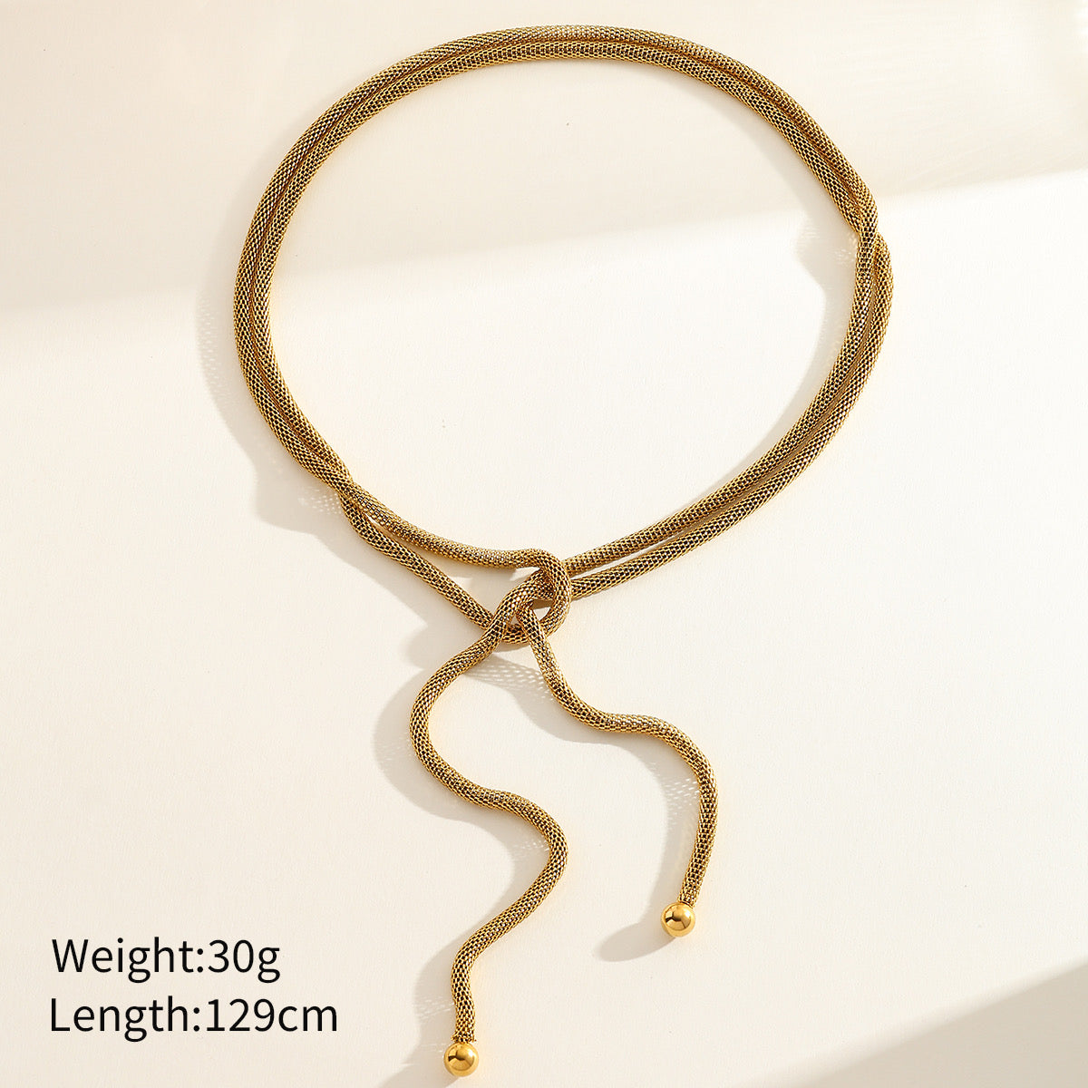 Cadena larga tipo serpiente
