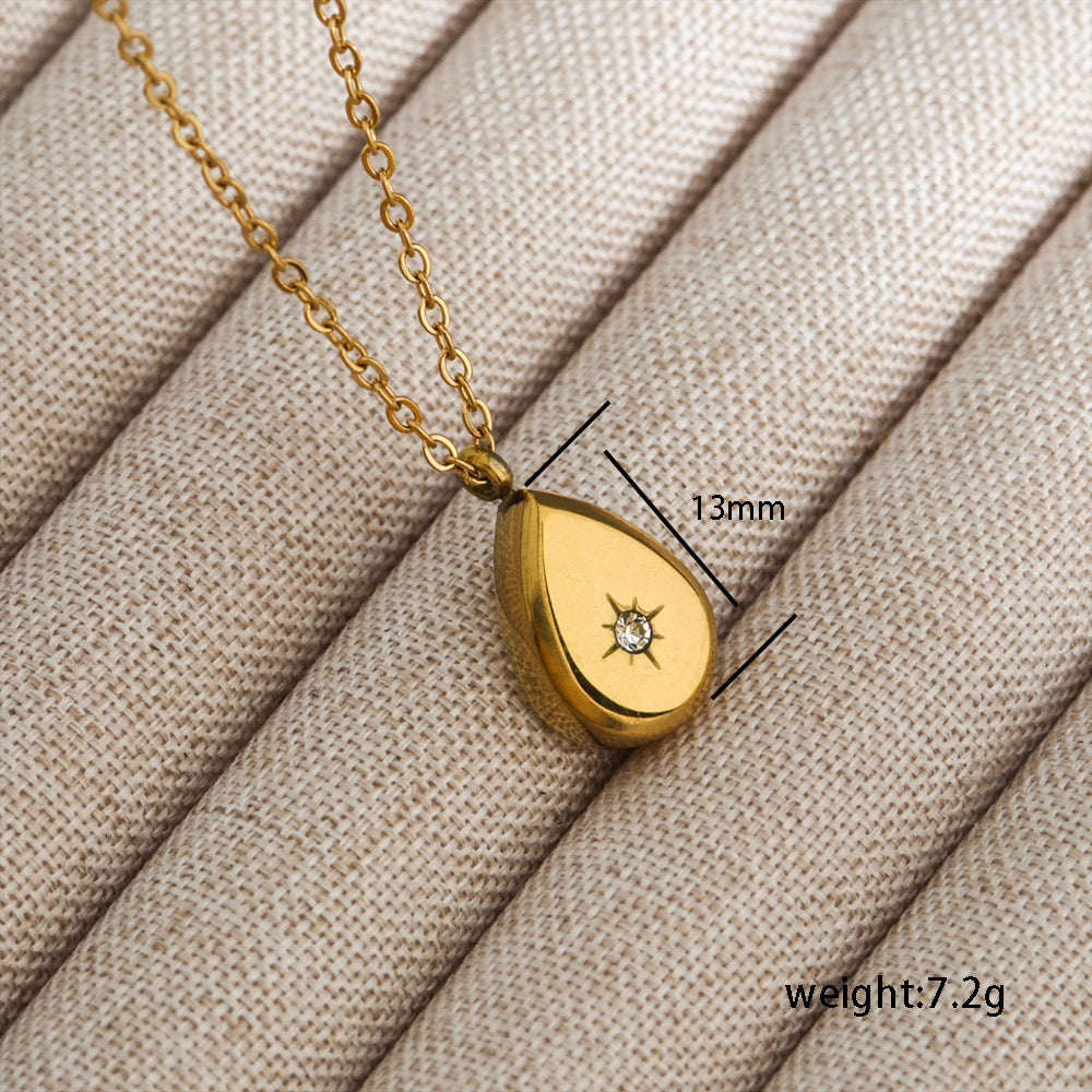 Cadena con gota y estrella diamante