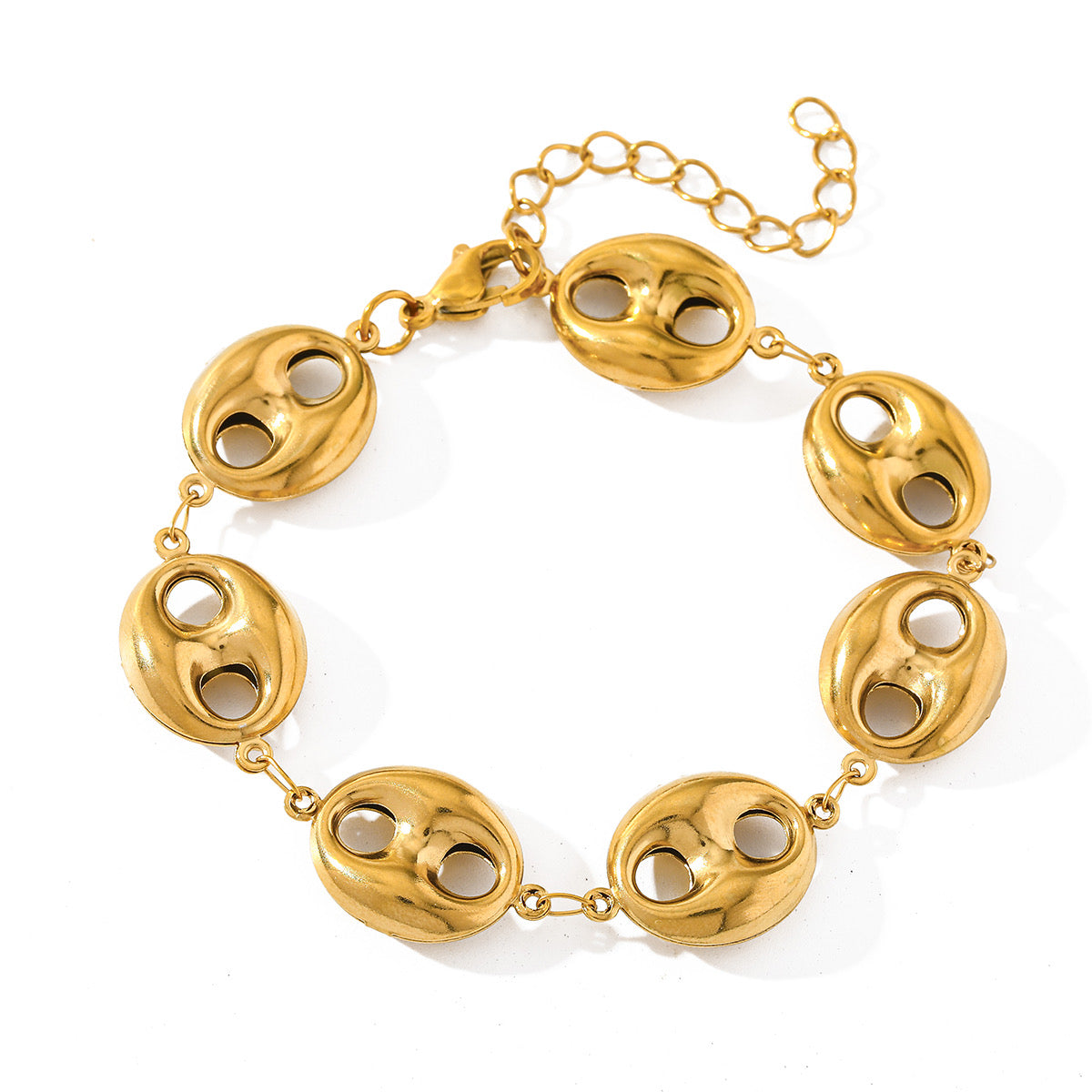 Pulsera Ovalos dorado