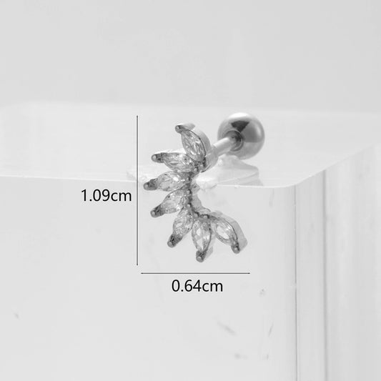 broquel media luna plateado diamantes