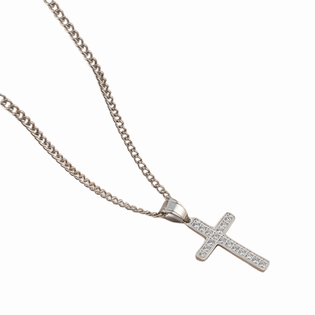 Cadena cruz zirconia