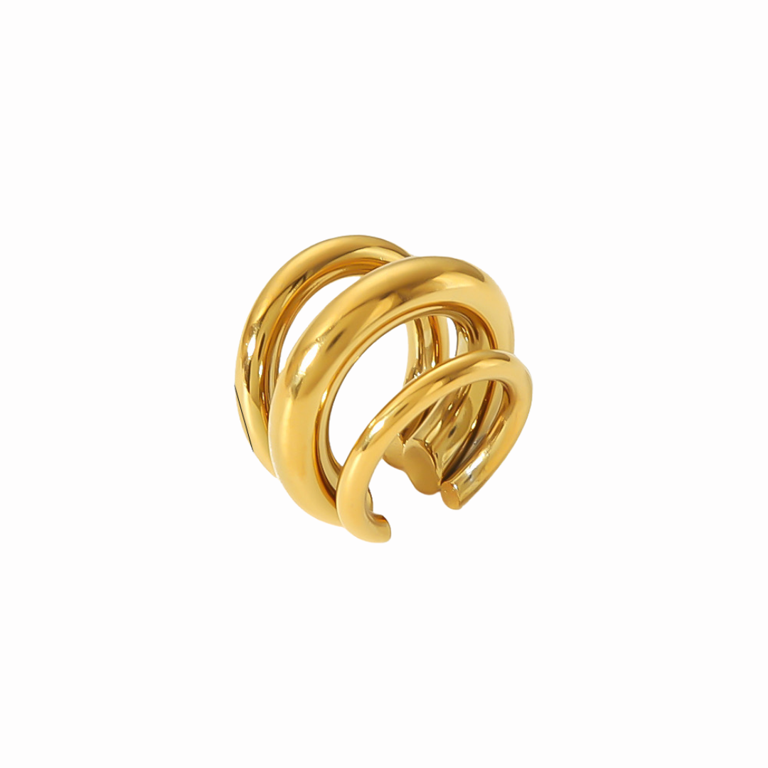 Earcuff triple dorado