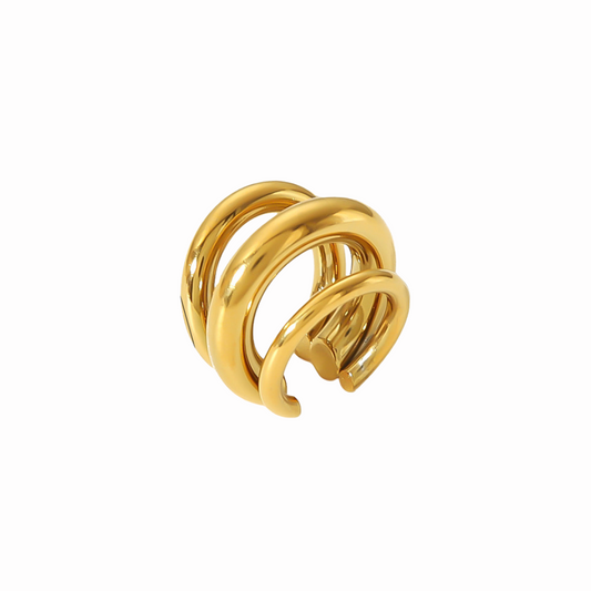 Earcuff triple dorado