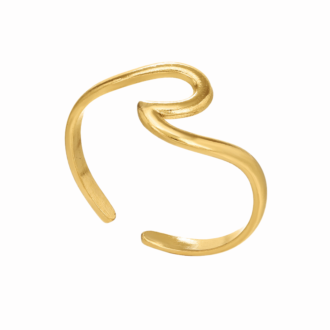 Anillo chico medio regular dorado