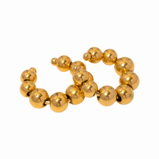Earcuff bolitas dorado
