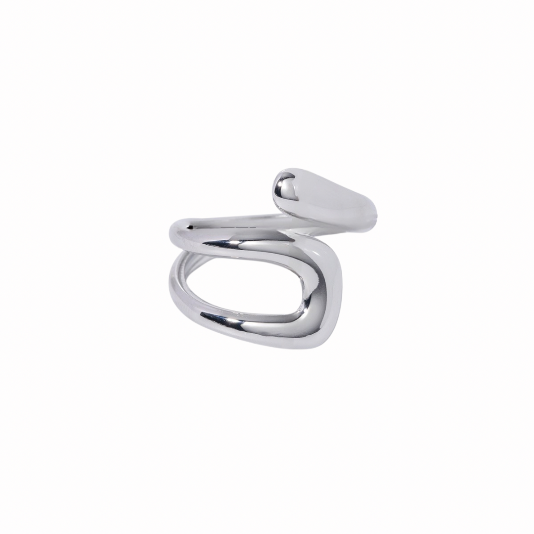 Anillo regular plateado